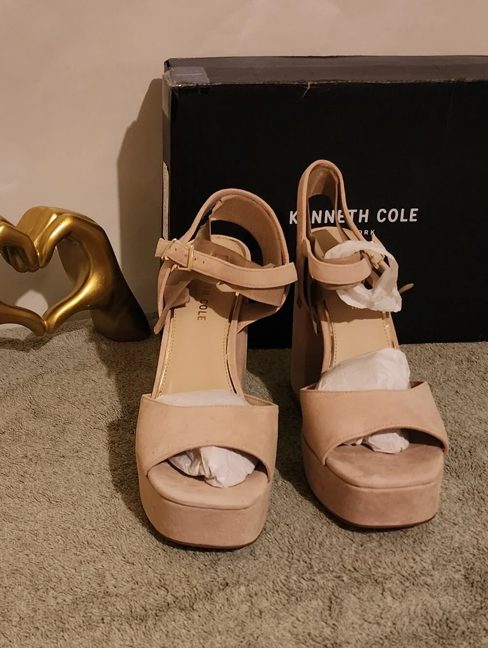 Kenneth Cole Bluff Suede Platform Sandals